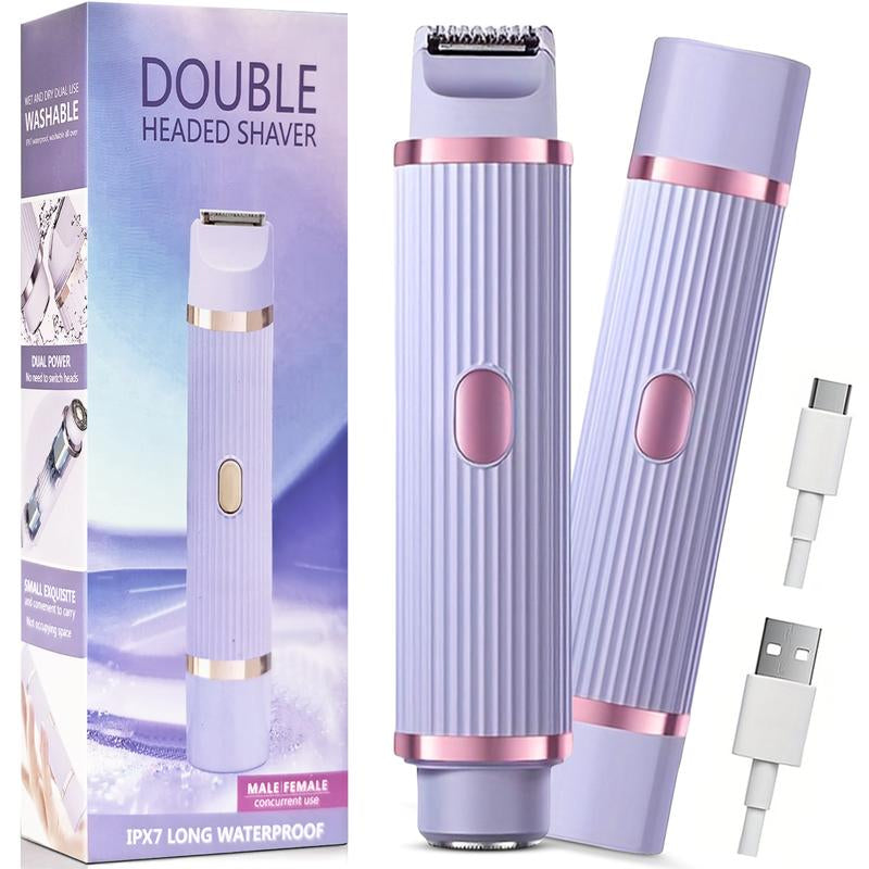 2-In-1 Women'S Electric Shaver - Wet & Dry Epilator for Eyebrows, Face, Legs & Underarms - Portable Bikini Trimmer - Rechargeable Cordless - Gentle & Effective Shave